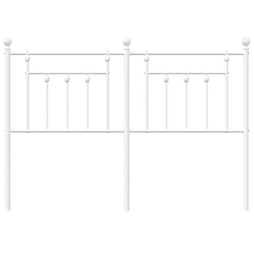 Sengegavl 140 cm metal hvid