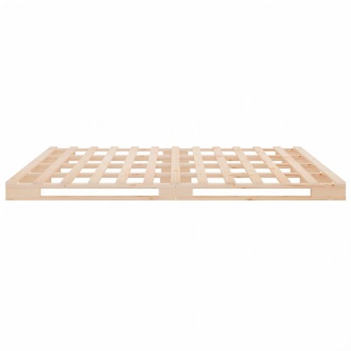 Palleseng 135×190 cm - dobbelt sengeramme i massivt fyrretræ