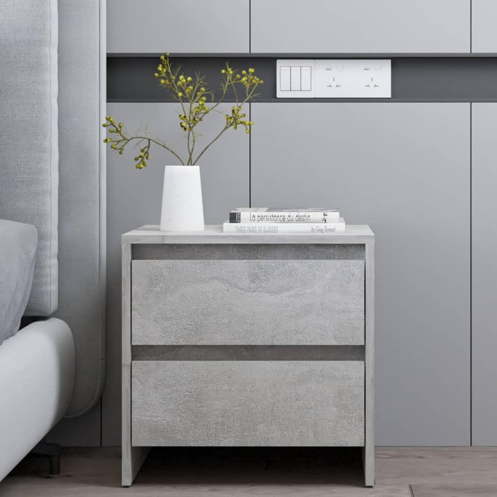 vidaXL sengebord 45x34,5x44,5 konstrueret træ betongrå