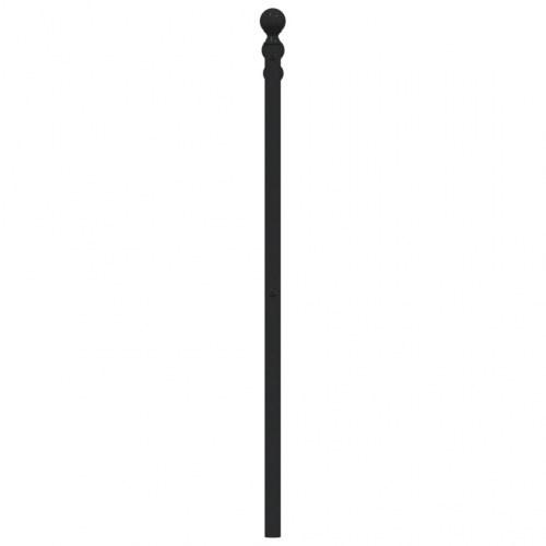 Sengegavl i metal 140 cm - sort