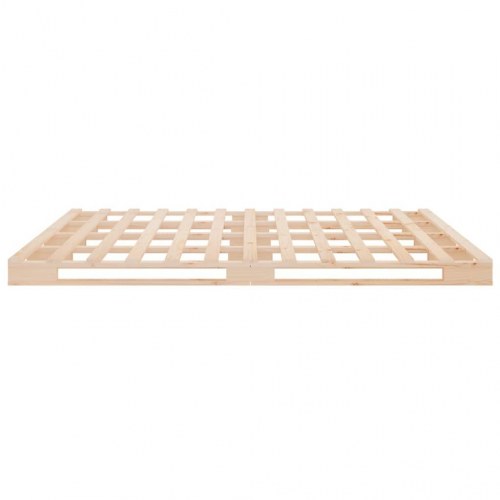 Palleseng 140x190 cm i massivt fyrretræ - lav sengeramme