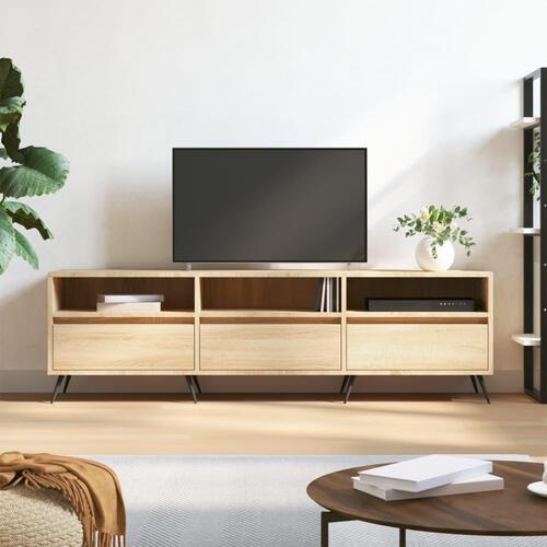 Tv-bord 150x30x44,5 cm konstrueret træ sonoma-eg