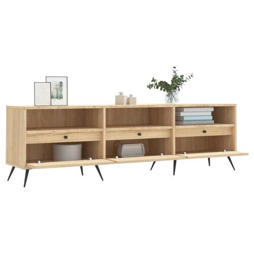 Tv-bord 150x30x44,5 cm konstrueret træ sonoma-eg