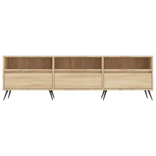 Tv-bord 150x30x44,5 cm konstrueret træ sonoma-eg