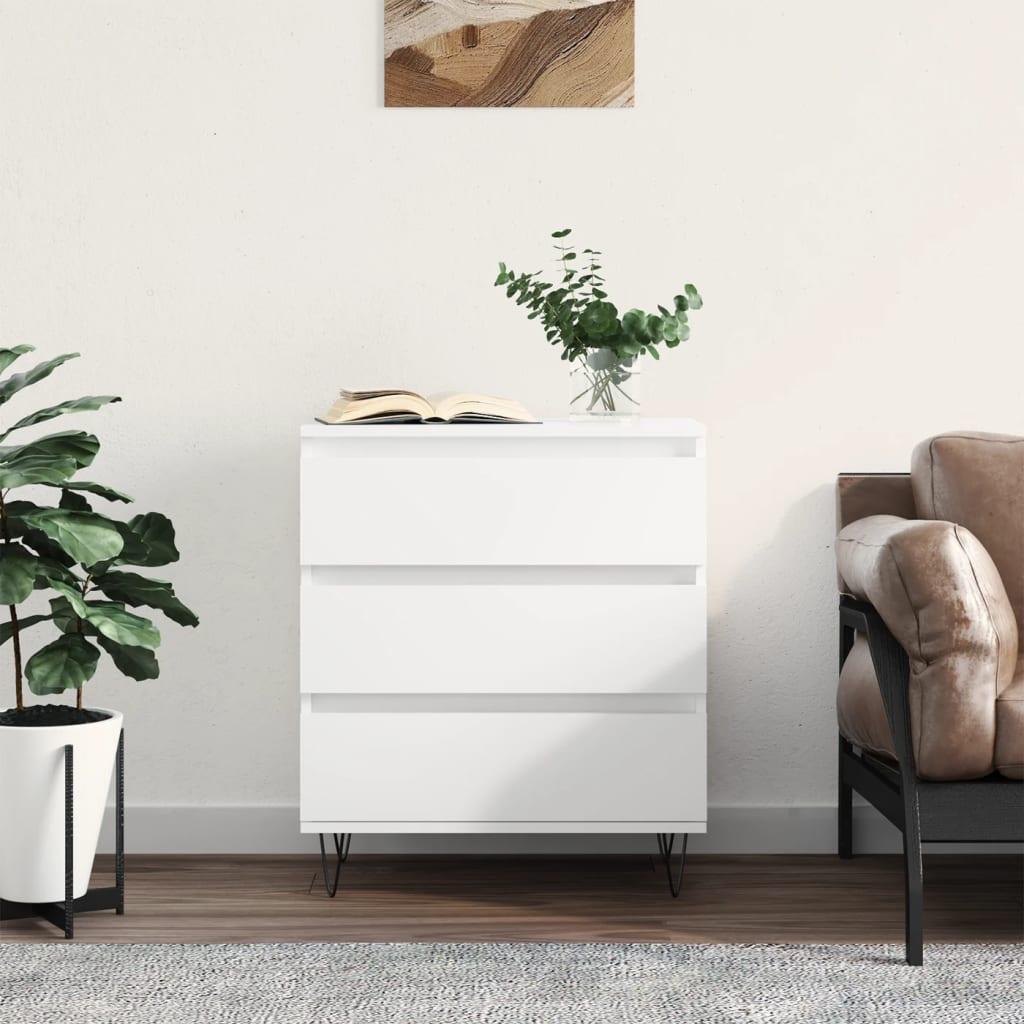 Skænk 60X35X70 Cm Konstrueret Træ Etræsfarve - Hvid