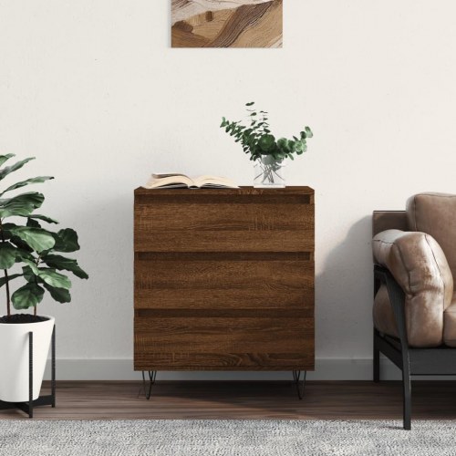 Skænk 60x35x70 cm konstrueret træ brun egetræsfarve