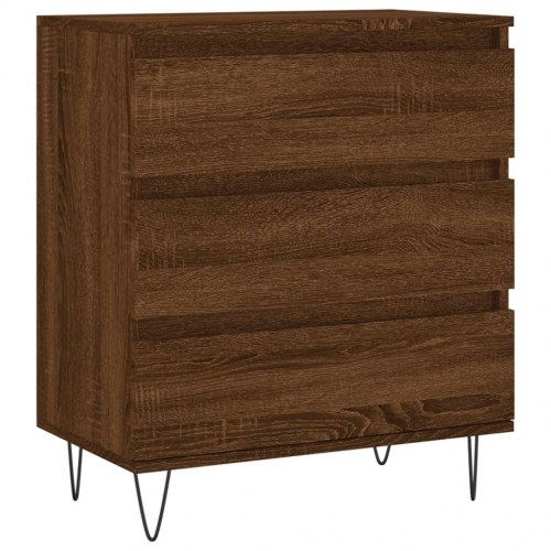 Skænk 60x35x70 cm konstrueret træ brun egetræsfarve