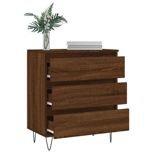 Skænk 60x35x70 cm konstrueret træ brun egetræsfarve