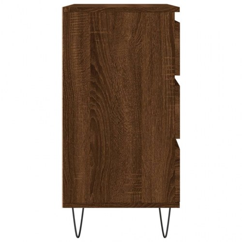 Skænk 60x35x70 cm konstrueret træ brun egetræsfarve