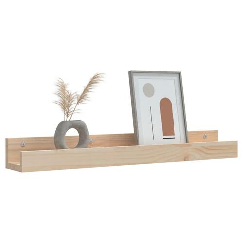 Væghylder 2 stk. 80x12x9 cm massivt fyrretræ