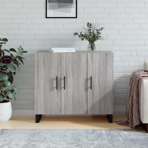 Skænk 90×34×80 cm i konstrueret træ - grå sonoma-eg