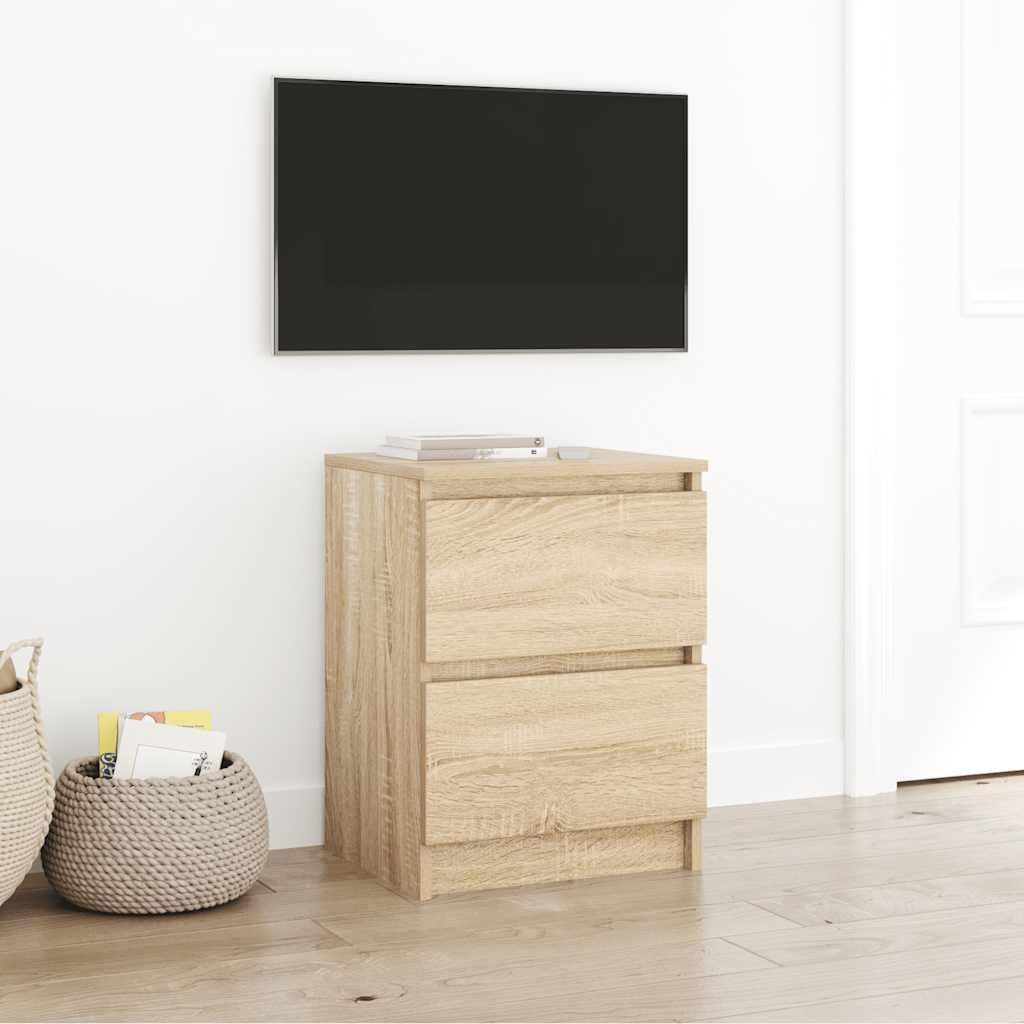 Tv-Bord 100X35X54 Cm Konstrueret Træ Etræsfarve - 40 cm / Sonoma-eg