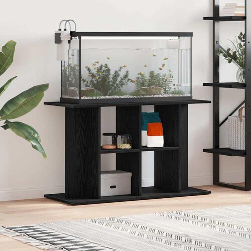 Akvariebord 100x40x60 cm konstrueret træ sort egetræsfarve