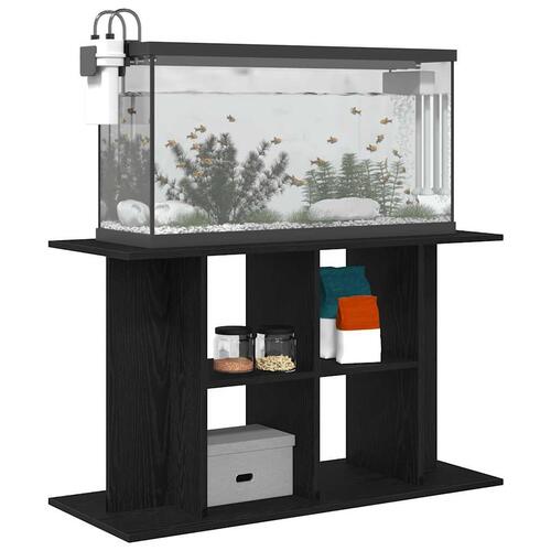 Akvariebord 100x40x60 cm konstrueret træ sort egetræsfarve