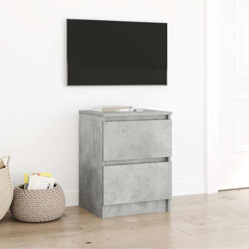 Tv-Bord 100X35X54 Cm Konstrueret Træ Etræsfarve - 40 cm / Betongrå