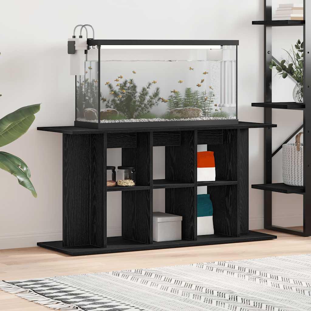Akvariebord 120x40x60 cm konstrueret træ sort egetræsfarve