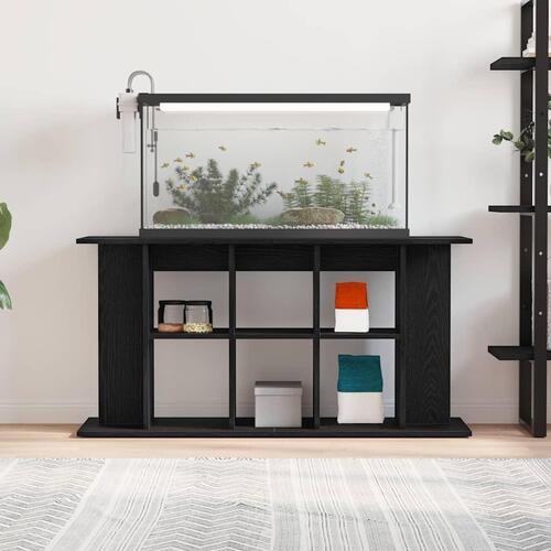 Akvariebord 120x40x60 cm konstrueret træ sort egetræsfarve
