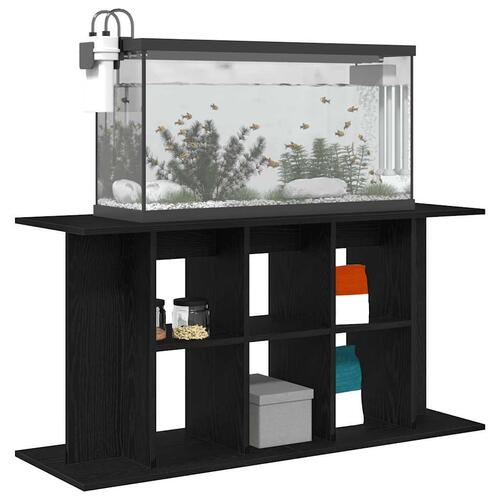 Akvariebord 120x40x60 cm konstrueret træ sort egetræsfarve