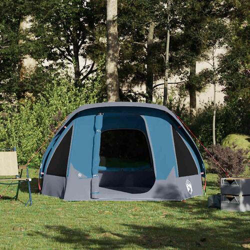 4-personers campingtelt vandafvisende blå