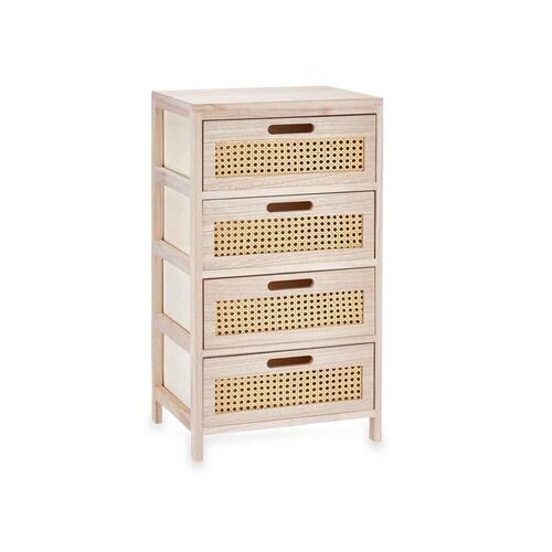 Kommode GiftDecor Rattan Natur 40 x 73 x 29 cm 4 skuffer