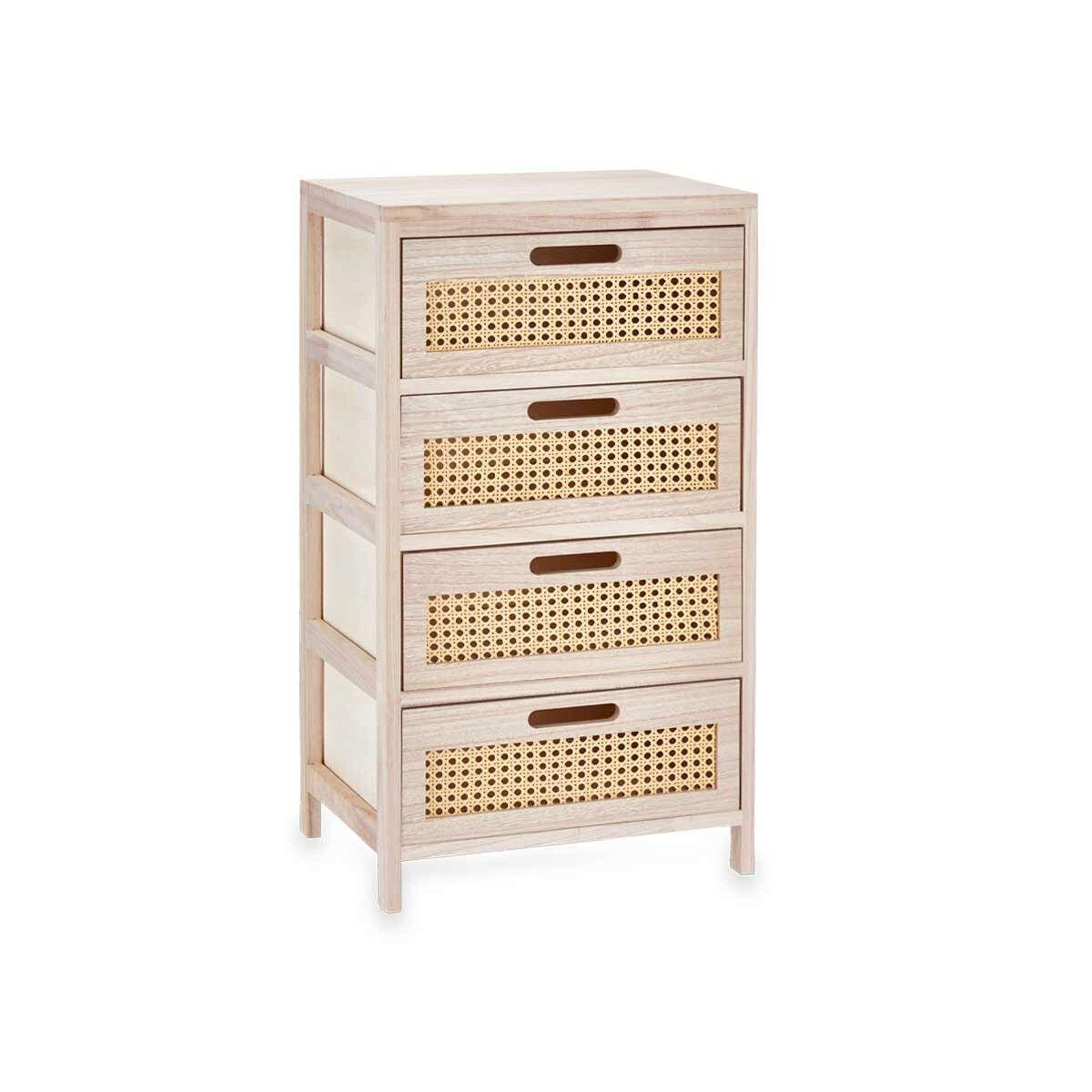 Kommode GiftDecor Rattan Natur 40 x 73 x 29 cm 4 skuffer