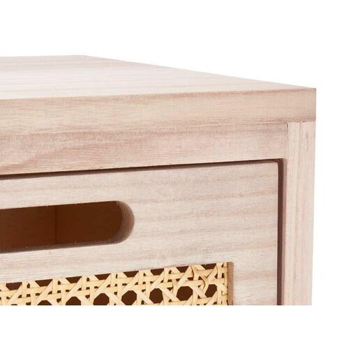 Kommode GiftDecor Rattan Natur 27 x 73 x 25 cm 4 skuffer