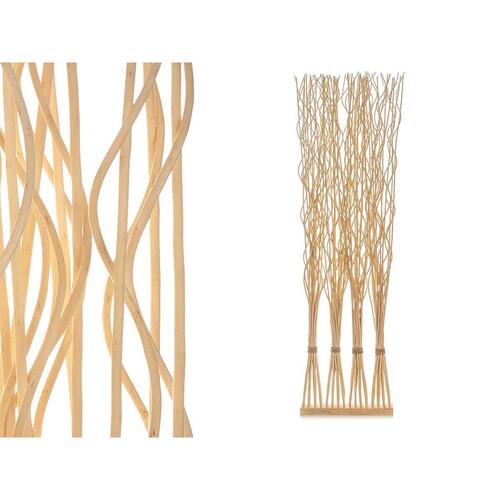 Sammenfoldelig skærm GiftDecor MJ84091-W Natur Piletræ 50 x 182 x 13 cm 4 Buketter