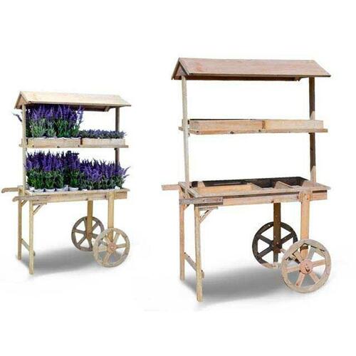 Støtte med hjul til potter Ibergarden WP15014 Træ 121 x 171 x 59 cm