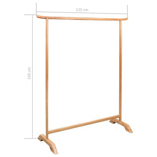 Tøjstativ 125 x 150 cm massivt egetræ