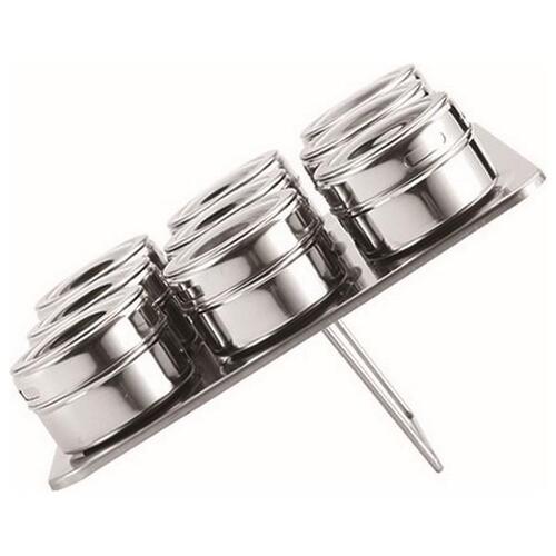 Sæt med magnetiske krydderistativer Masterpro Q2475 50 g (10 enheder) 23 x 23 x 5 cm (10 stk)