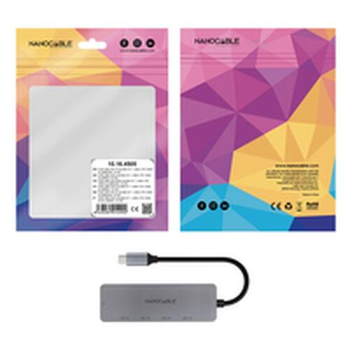USB Hub NANOCABLE 10.16.4505 Grå