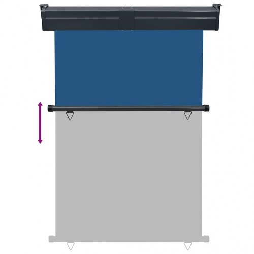 Sidemarkise til altan 125×250 cm - blå