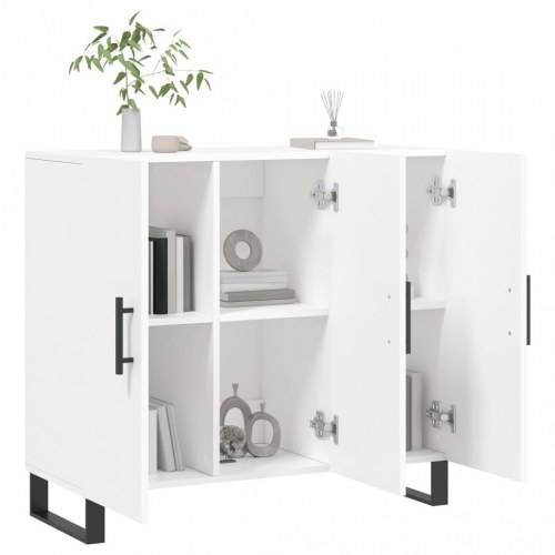 Skænk/skab 90 × 34 × 80 cm i hvidt konstrueret træ