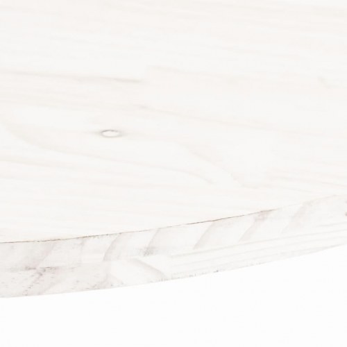Bordplade 80x40x2,5 cm oval massivt fyrretræ hvid