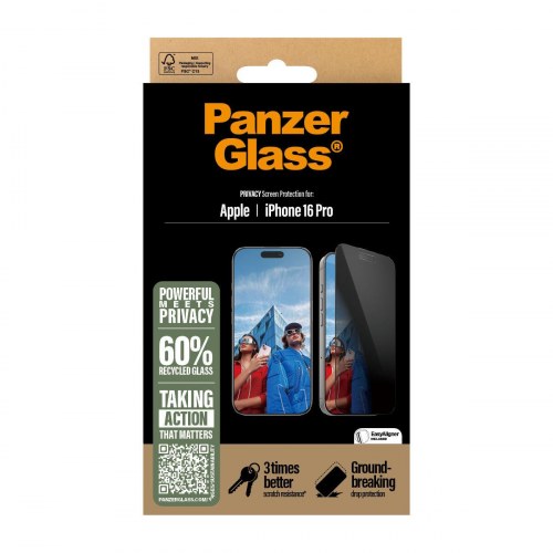 Skærmbeskytter Panzer Glass til Apple iPhone 16 Pro (P2862)