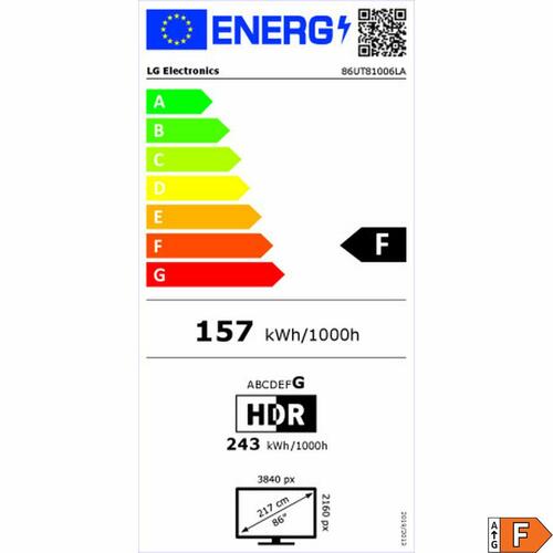 Smart TV LG 86UT81006LA.AEU 4K Ultra HD 86" LED HDR D-LED