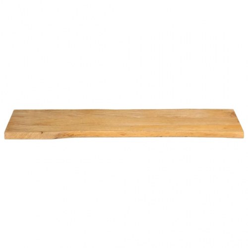 Bordplade i massivt mangotræ med naturlig kant - 110 x 40 x 2,5 cm