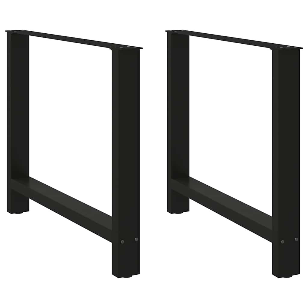 Sofabordben 2 stk. 90x(72-73) cm stål sort