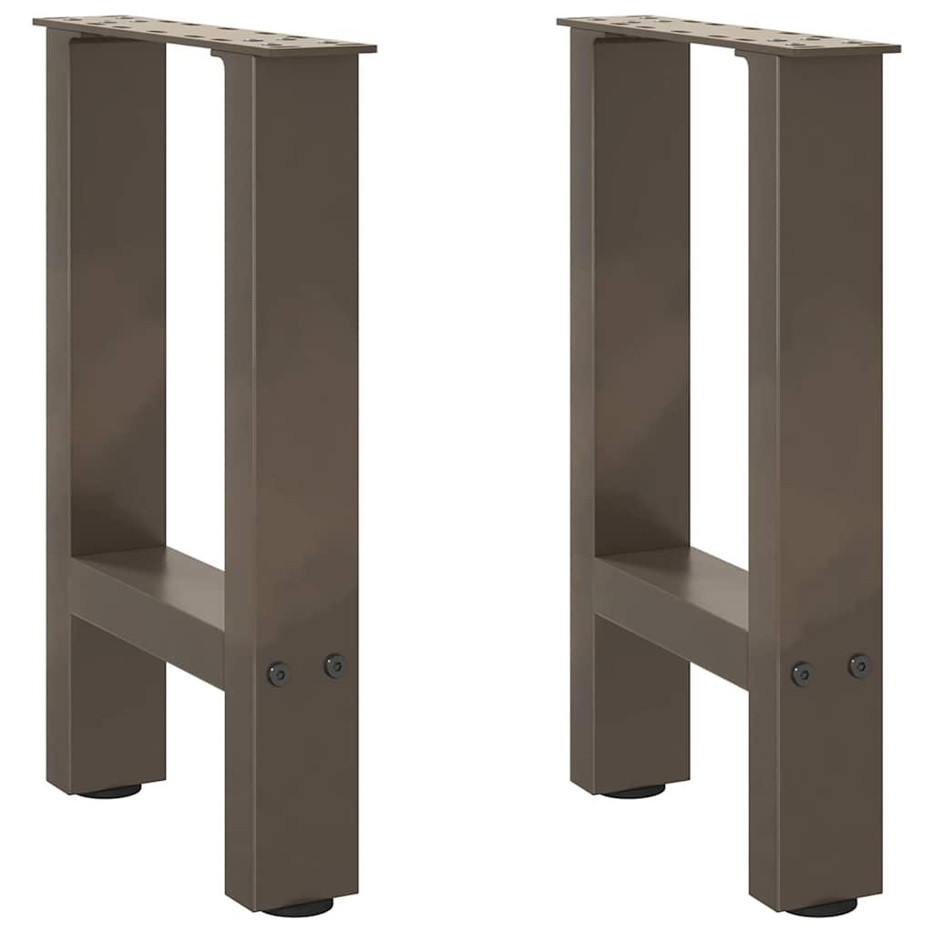 Sofabordsben naturstål 2 stk. 38 x (42-43) cm stål