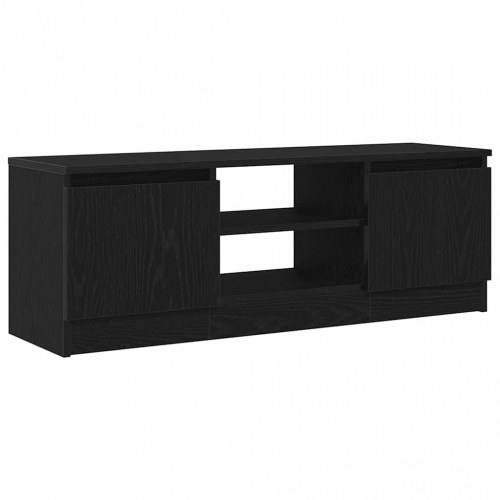 Tv-bord 102x30x36 cm i konstrueret træ - sort egetræsfarve