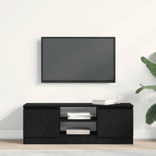 Tv-bord 102x30x36 cm i konstrueret træ - sort egetræsfarve