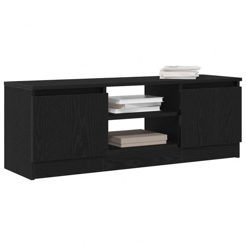 Tv-bord 102x30x36 cm i konstrueret træ - sort egetræsfarve
