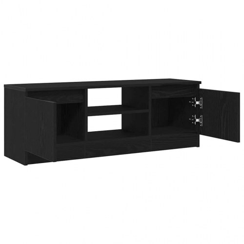 Tv-bord 102x30x36 cm i konstrueret træ - sort egetræsfarve