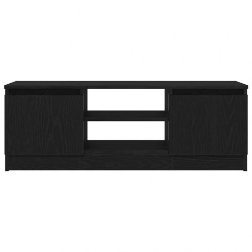 Tv-bord 102x30x36 cm i konstrueret træ - sort egetræsfarve