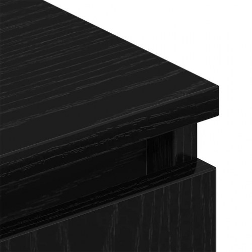 Tv-bord 102x30x36 cm i konstrueret træ - sort egetræsfarve