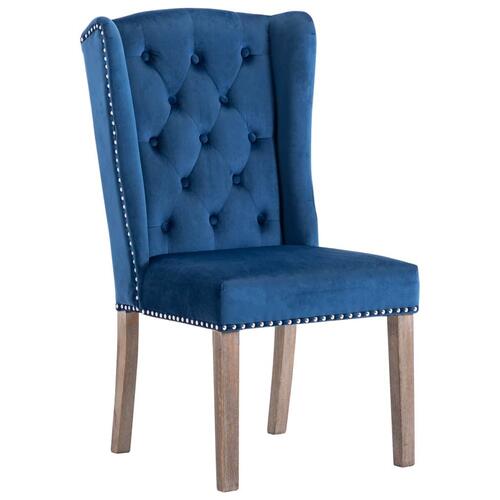Spisebordsstole 4 stk. velour blå
