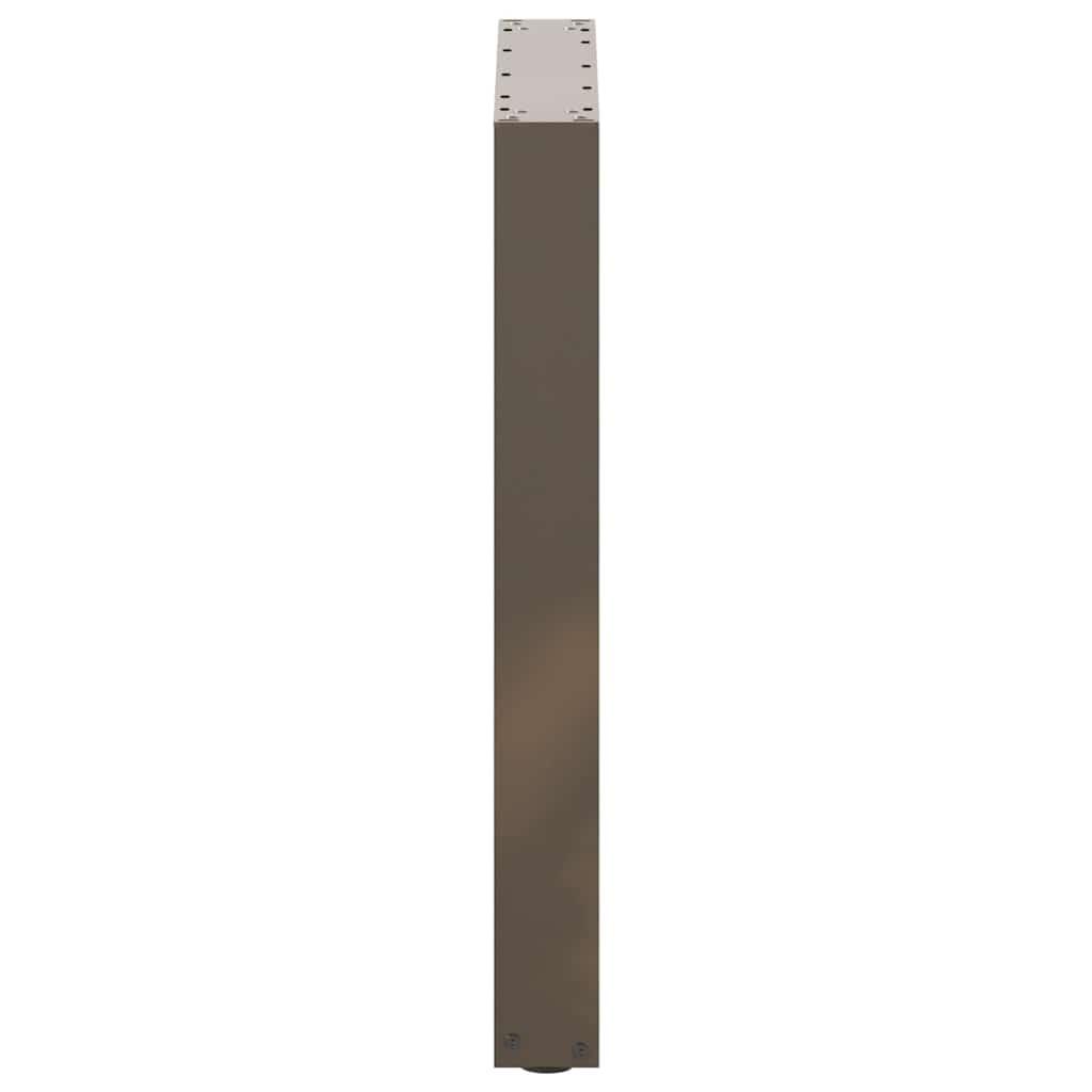 Spisebordsben U-formet 2 stk. naturstål 60x(72-73) cm stål