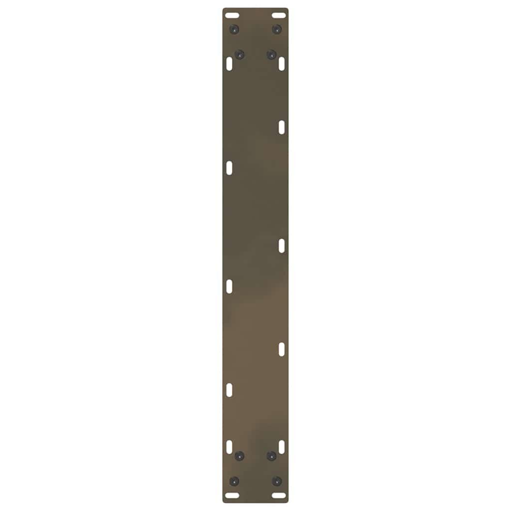 Spisebordsben U-formet 2 stk. naturstål 60x(72-73) cm stål