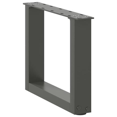 Sofabordben U-formet 2 stk. 40x(30-31) cm stål antracitgrå
