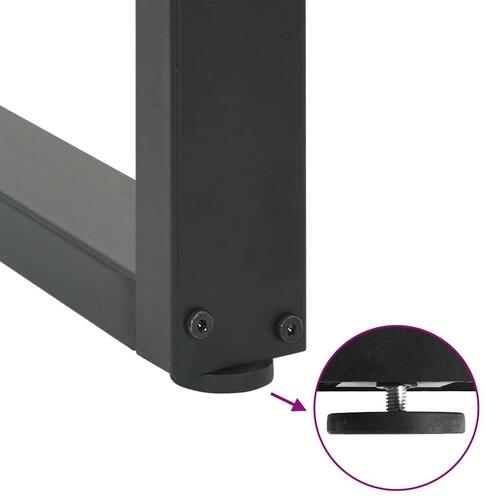Sofabordben U-formet 2 stk. 40x(30-31) cm stål antracitgrå